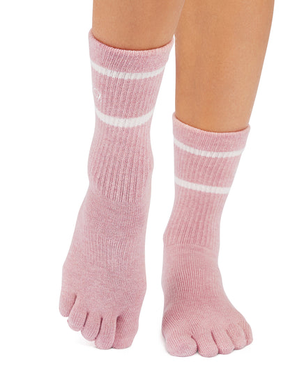 [ToeSox] Crew (Full-Toe) Grip Socks / Yoga Pilates Socks with Anti-Slip Crew Length 24FW_D3