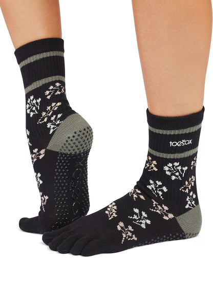 [ToeSox] Crew (Full-Toe) Grip Socks / Yoga Pilates Socks with Anti-Slip Crew Length 24FW_D3