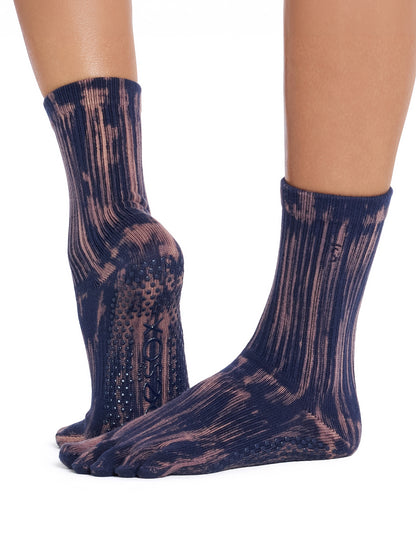 [ToeSox] Crew (Full-Toe) Grip Socks / Yoga Pilates Non-Slip Socks Crew Length 26SS_D1