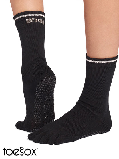 [ToeSox] Crew クルー（Full-Toe／つま先あり） グリップ ソックス／ ヨガ ピラティス 滑り止め付 靴下 クルー丈 26SS_D1