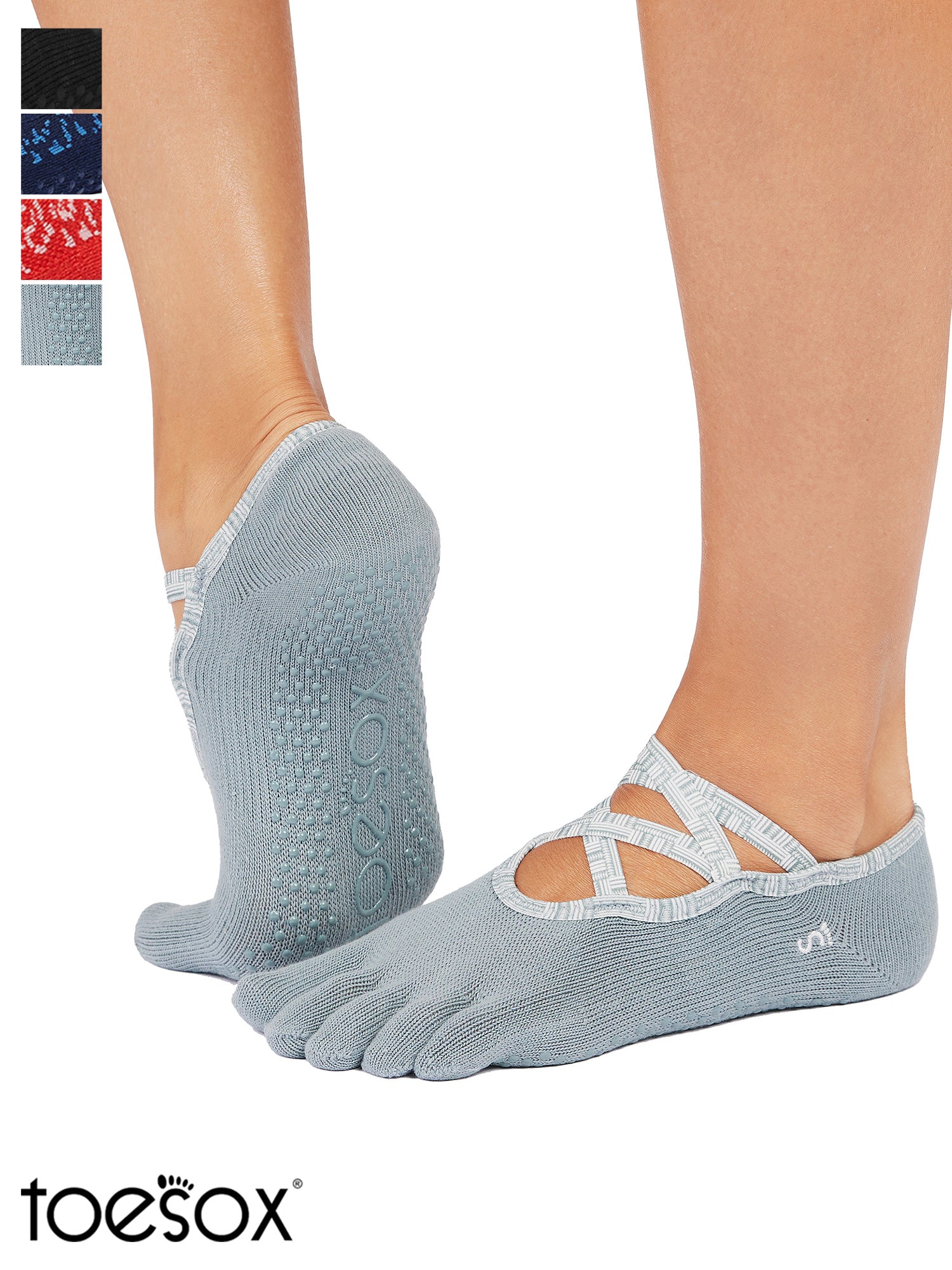 [ToeSox] Elle Tec Full-Toe Tech Grip Socks / Yoga Pilates Anti-Slip Socks 24FW