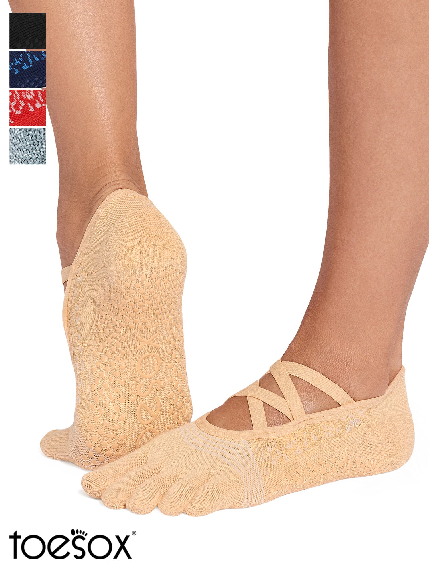 [ToeSox] Elle Tec Full-Toe Tech Grip Socks / Yoga Pilates Anti-Slip Socks 24FW