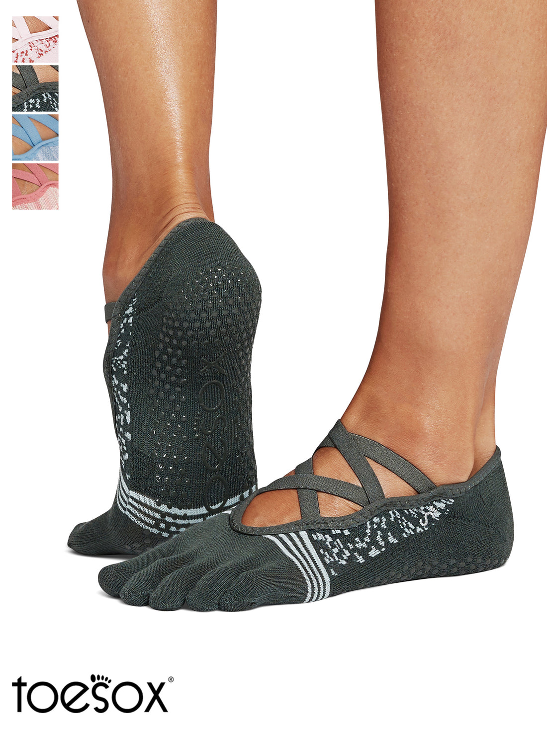 [ToeSox] Elle Tec Full-Toe Tech Grip Socks / Yoga Pilates Anti-Slip Socks 24FW