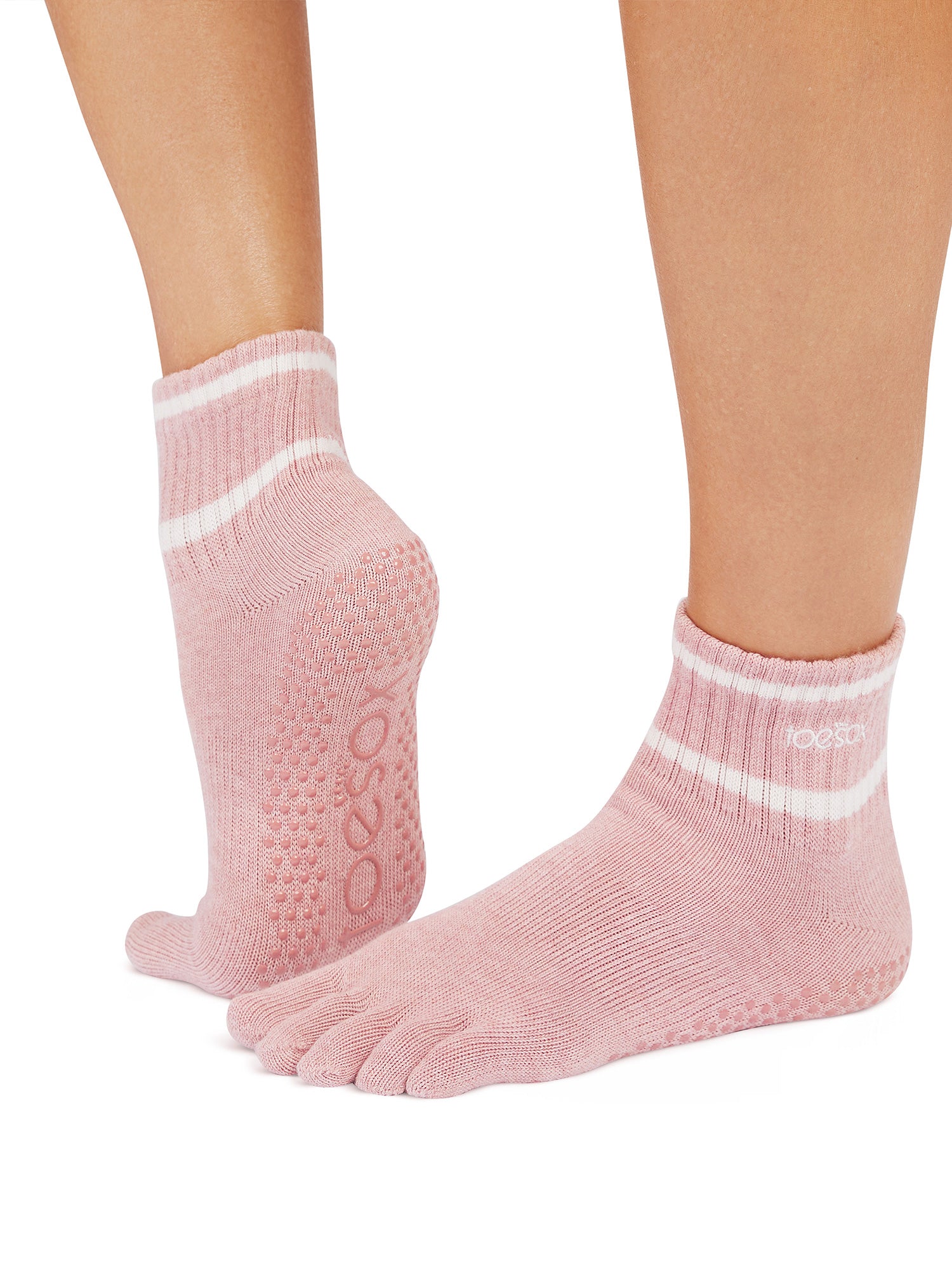 [ToeSox] Melody (Full-Toe) Grip Socks / Yoga Pilates Non-slip Socks Crew Length 24FW_D3