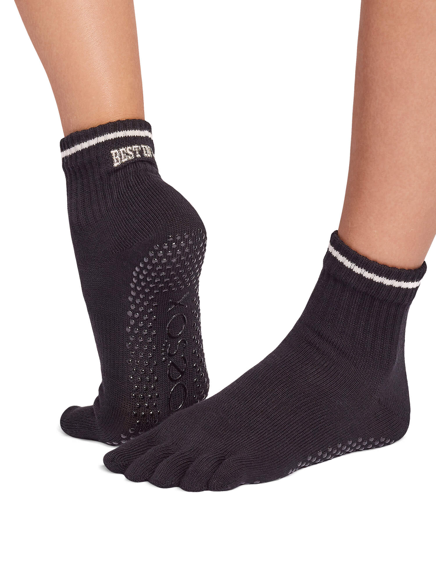[ToeSox] Melody (Full-Toe) Grip Socks / Yoga Pilates Non-slip Socks Crew Length 24FW_D3