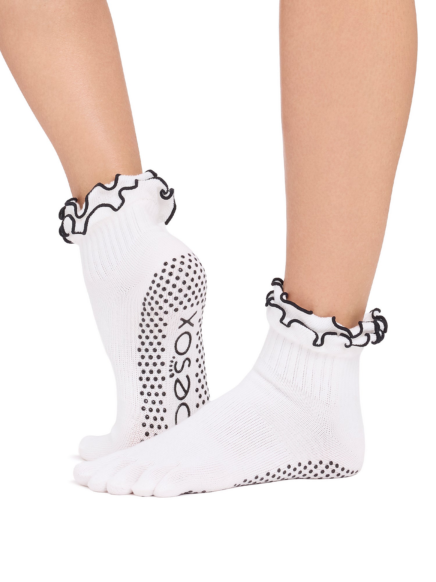 [ToeSox] Melody (Full-Toe) Grip Socks / Yoga Pilates Anti-Slip Crew Socks 26SS_D1