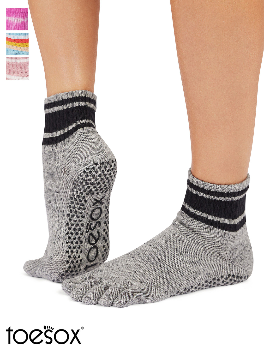 [ToeSox] Melody (Full-Toe) Grip Socks / Yoga Pilates Non-slip Socks Crew Length 24FW_D3