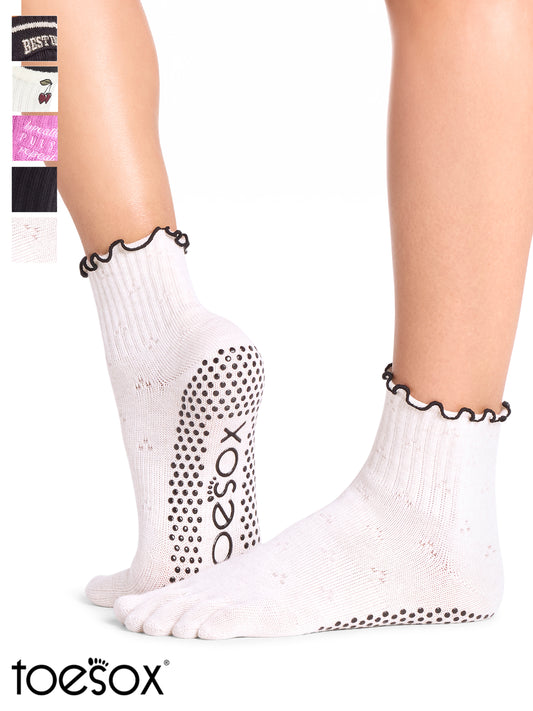 [ToeSox] Melody（全趾/帶趾）握力襪/瑜珈普拉提防滑襪圓領 24FW