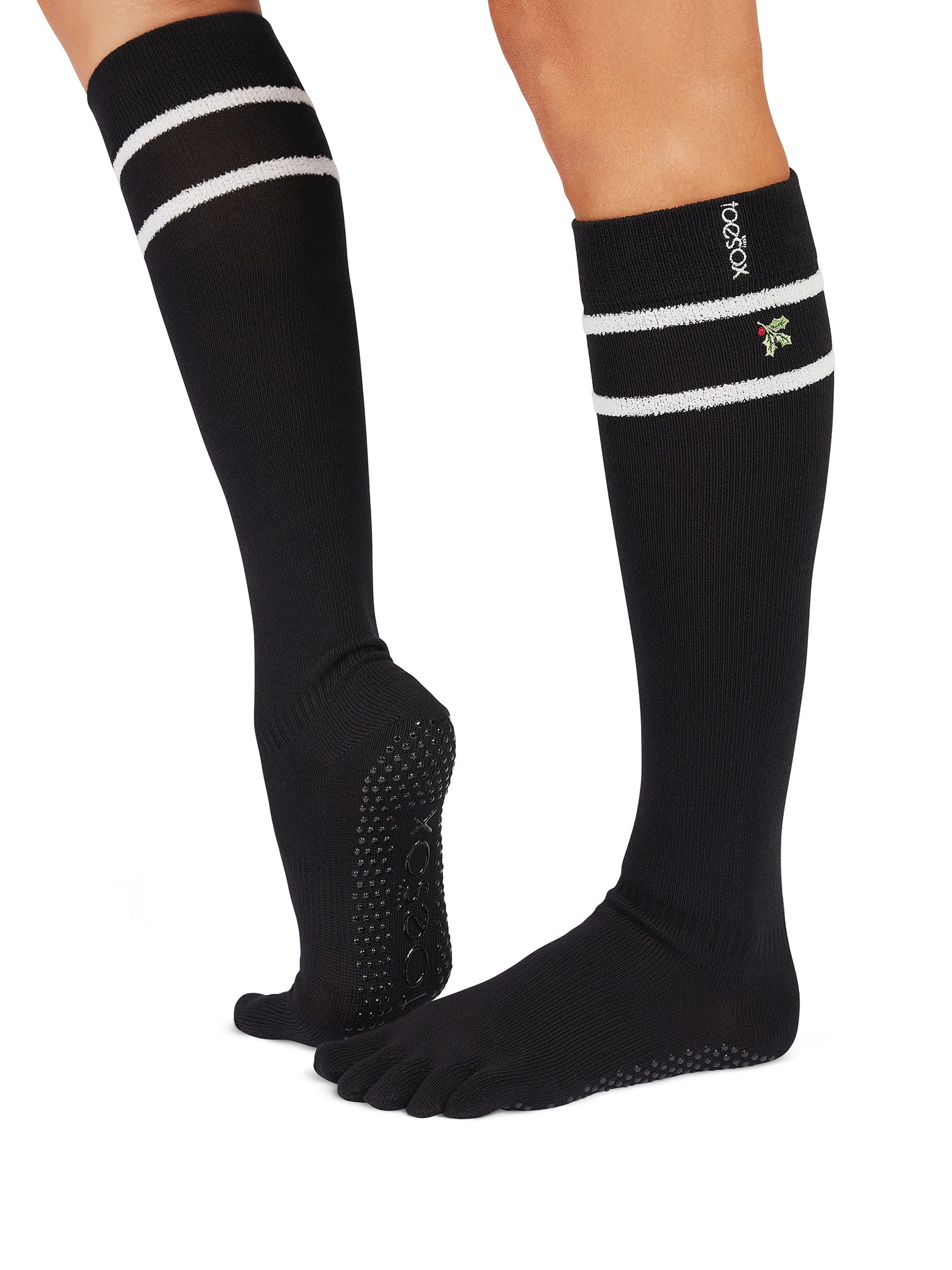 [ToeSox] Scrunch スクランチ Knee High（Full-Toe／つま先あり） グリップ ソックス／ ヨガ ピラティス 滑り止め付 靴下 ハイソックス 25FW_D3