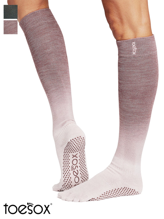 [SALE][ToeSox] Scrunch スクランチ Knee High（Full-Toe／つま先あり） グリップ ソックス／ ヨガ ピラティス 滑り止め付 靴下 ハイソックス [GWS]