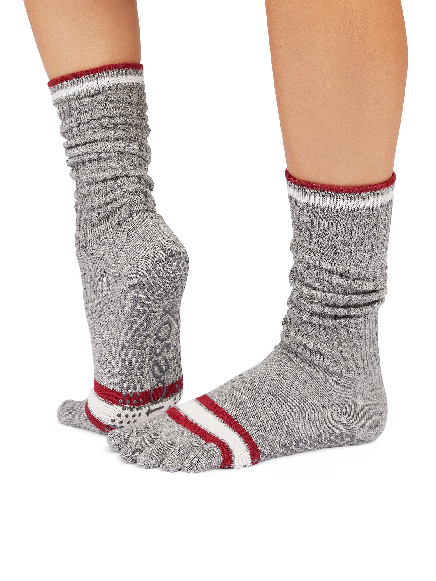 ToeSox] グリップ ソックス 5本指 スラウチ（Full-Toe／つま先あり