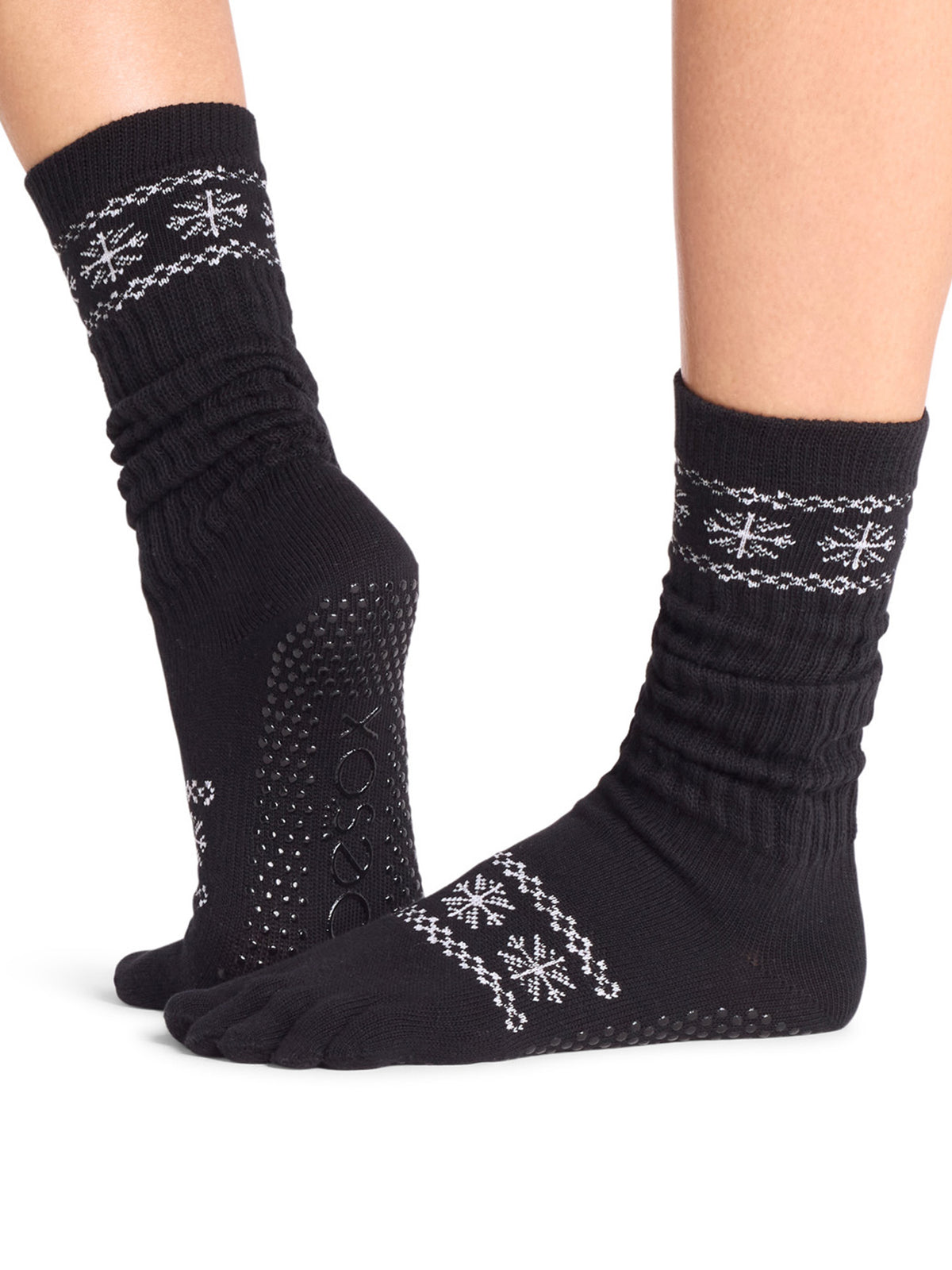 [ToeSox] Slouch (Full-Toe) Grip Socks / Yoga Pilates Non-Slip Crew Socks 26SS_D2