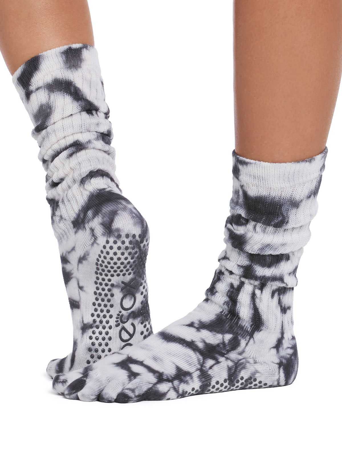 [ToeSox] Slouch (Full-Toe) Grip Socks / Yoga Pilates Non-Slip Crew Socks 26SS_D2