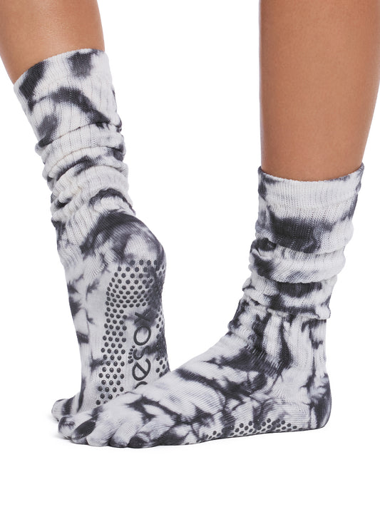 [ToeSox] Slouch スラウチ（Full-Toe／つま先あり） グリップ ソックス／ ヨガ ピラティス 滑り止め付 靴下 クルー丈 26FW_D2