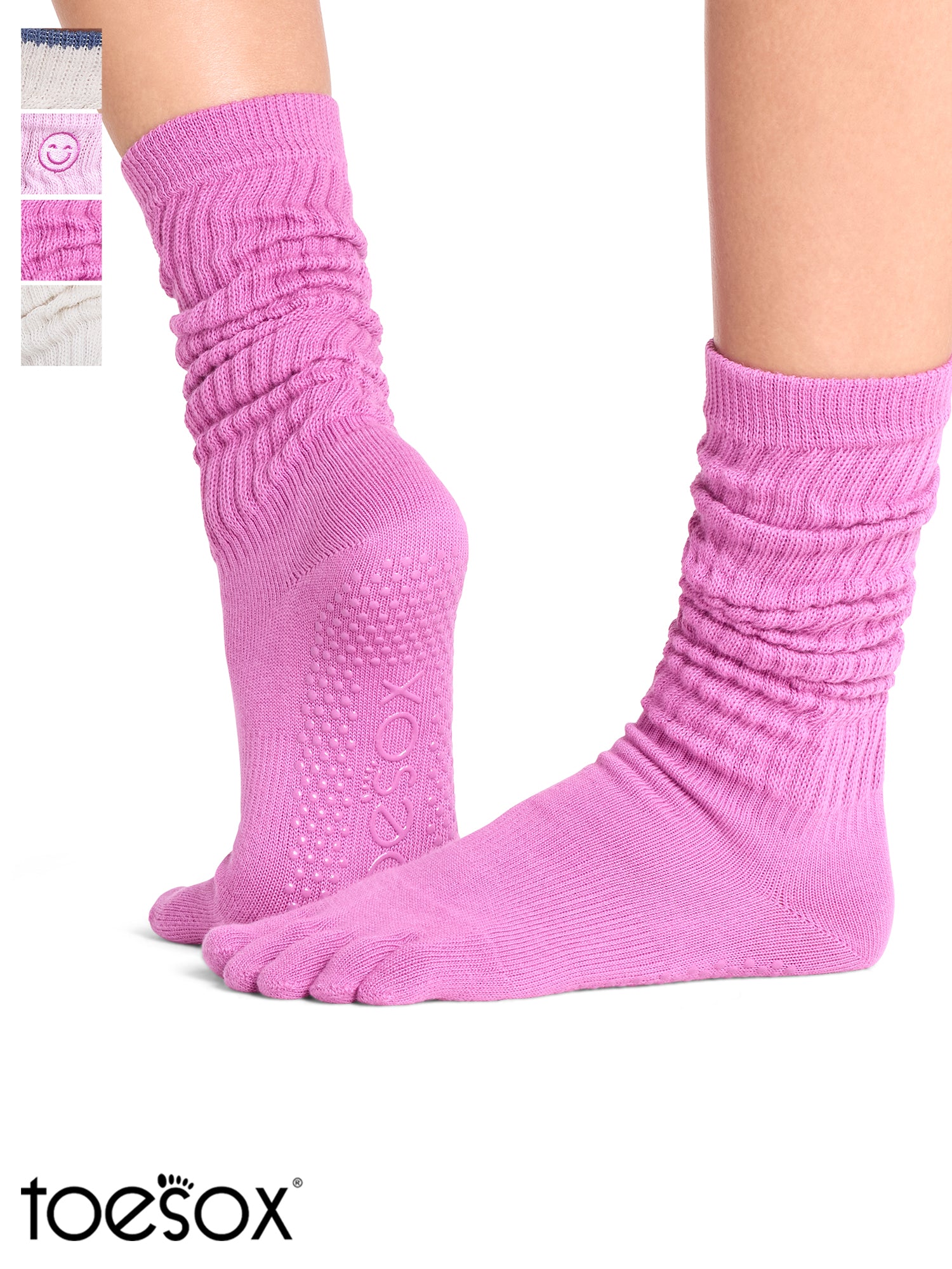 [ToeSox] Slouch Slouch（全趾/趾）抓地襪/瑜珈普拉提防滑襪圓領 24FW