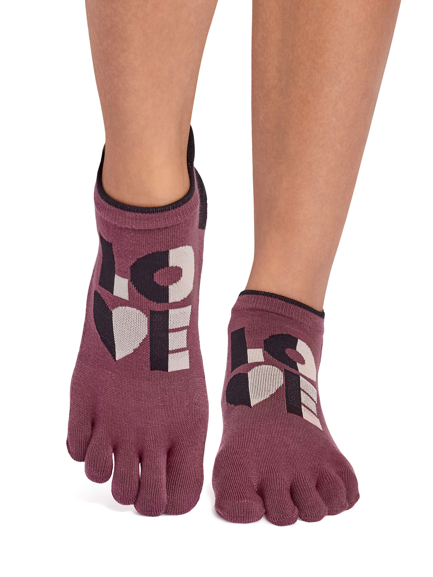 [ToeSox] Low Rise Ultra Fine Knit ローライズ ウルトラファインニット（Full-Toe／つま先あり） グリップ ソックス ／ ヨガ ピラティス 滑り止め付 靴下 26SS_D1