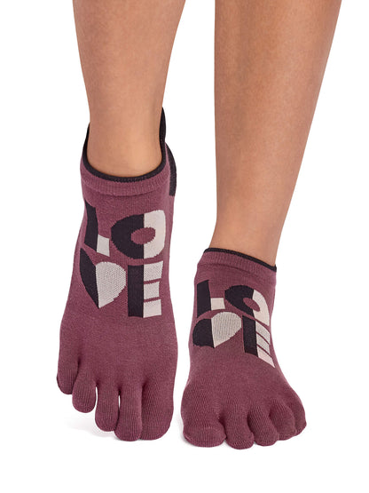 [ToeSox] Low Rise Ultra Fine Knit ローライズ ウルトラファインニット（Full-Toe／つま先あり） グリップ ソックス ／ ヨガ ピラティス 滑り止め付 靴下 26SS_D1