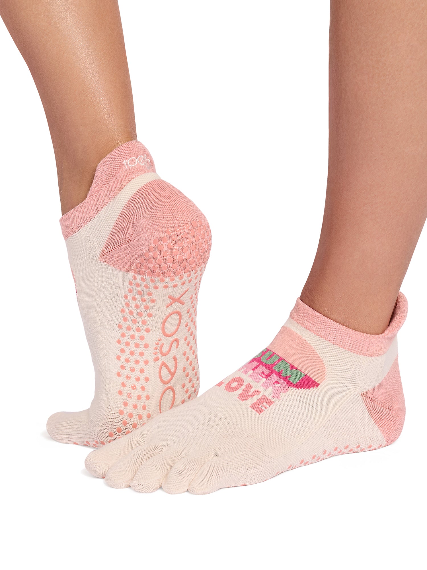 [ToeSox] Low Rise Ultra Fine Knit (Full-Toe) Grip Socks / Yoga Pilates Non-Slip Socks 26SS_D1