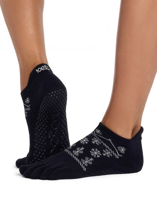 [ToeSox] Low Rise Ultra Fine Knit ローライズ ウルトラファインニット（Full-Toe／つま先あり） グリップ ソックス ／ ヨガ ピラティス 滑り止め付 靴下 26FW_D2