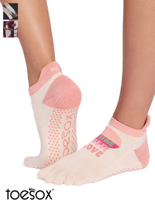 [ToeSox] Low Rise Ultra Fine Knit ローライズ ウルトラファインニット（Full-Toe／つま先あり） グリップ ソックス ／ ヨガ ピラティス 滑り止め付 靴下 26SS_D3