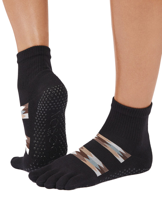 [ToeSox] Melody Ultra Fine Knit メロディー ウルトラファインニット（Full-Toe／つま先あり） グリップ ソックス／ ヨガ ピラティス 滑り止め付 靴下 クルー丈 26SS_D2