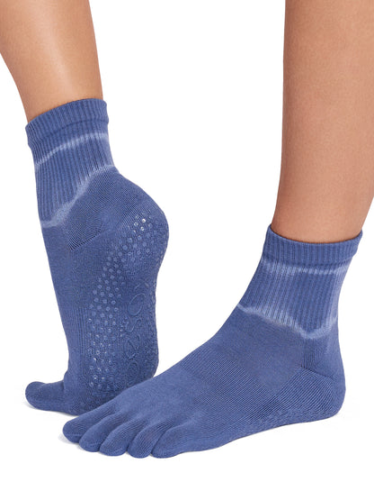 [ToeSox] Melody Ultra Fine Knit メロディー ウルトラファインニット（Full-Toe／つま先あり） グリップ ソックス／ ヨガ ピラティス 滑り止め付 靴下 クルー丈 26SS_D2