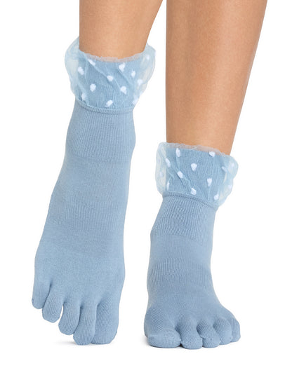 [限定SALE][ToeSox] Melody Ultra Fine Knit メロディー ウルトラファインニット（Full-Toe／つま先あり） グリップ ソックス／ ヨガ ピラティス 滑り止め付 靴下 クルー丈 26FW_D1
