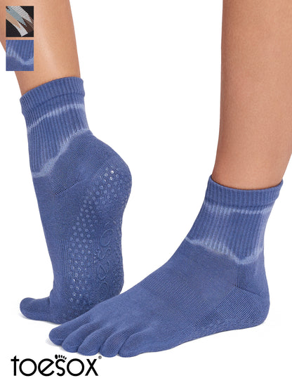 [ToeSox] Melody Ultra Fine Knit メロディー ウルトラファインニット（Full-Toe／つま先あり） グリップ ソックス／ ヨガ ピラティス 滑り止め付 靴下 クルー丈 26SS_D2