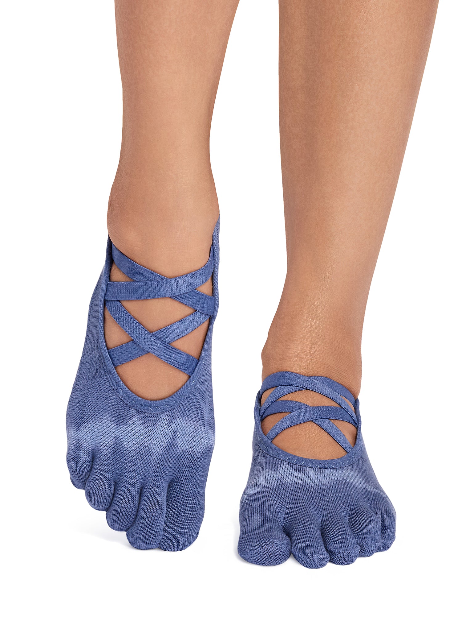 [ToeSox] Elle Ultra Fine Knit エル ウルトラファインニット（Full-Toe／つま先あり） グリップ ソックス／ ヨガ ピラティス 滑り止め付 靴下 クルー丈 26SS_D2