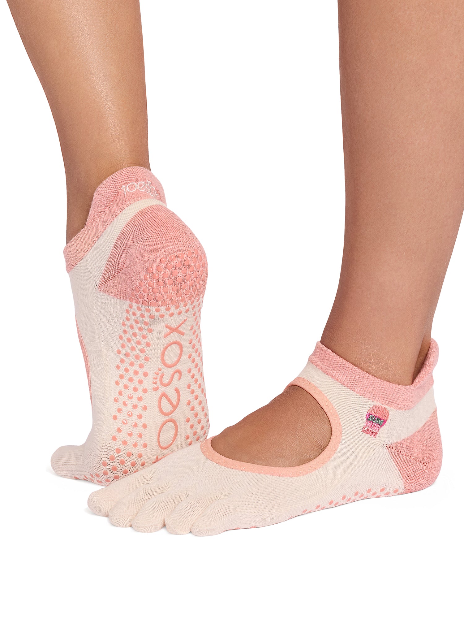 [ToeSox] Bellarina Ultra Fine Knit ベラリナ ウルトラファインニット（Full-Toe／つま先あり） グリップ ソックス ／ ヨガ ピラティス 滑り止め付 靴下 26SS_D3