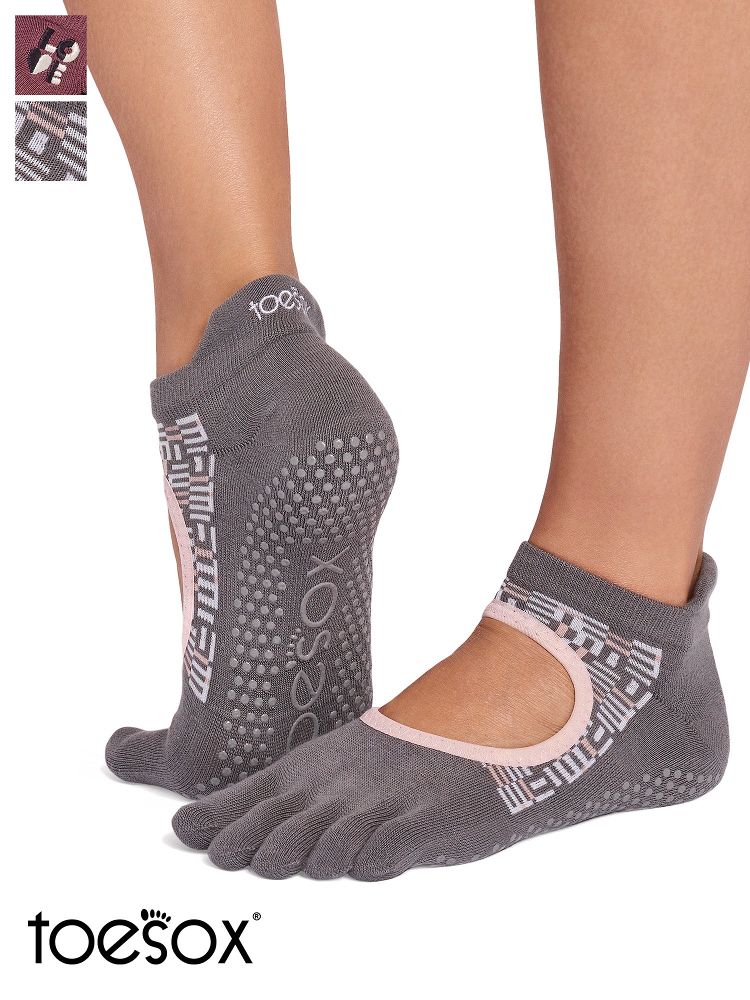 [ToeSox] Bellarina Ultra Fine Knit ベラリナ ウルトラファインニット（Full-Toe／つま先あり） グリップ ソックス ／ ヨガ ピラティス 滑り止め付 靴下 26SS_D2