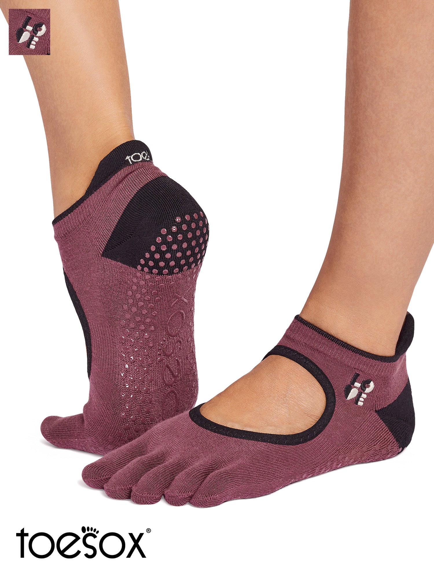 [ToeSox] Bellarina Ultra Fine Knit ベラリナ ウルトラファインニット（Full-Toe／つま先あり） グリップ ソックス ／ ヨガ ピラティス 滑り止め付 靴下 26SS_D1