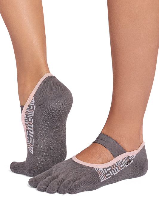 [ToeSox] Mia Ultra Fine Knit (Full-Toe) Grip Socks for Yoga, Pilates, Non-Slip Socks 26SS_D2