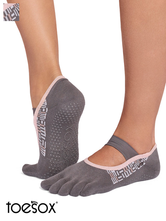 [ToeSox] Mia Ultra Fine Knit (Full-Toe) Grip Socks for Yoga, Pilates, Non-Slip Socks 26SS_D2