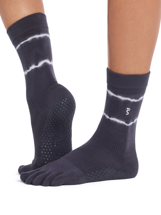 [ToeSox] Crew クルー ウルトラファインニット（Full-Toe／つま先あり） グリップ ソックス／ ヨガ ピラティス 滑り止め付 26SS_D1 靴下 クルー丈 26FW_D2