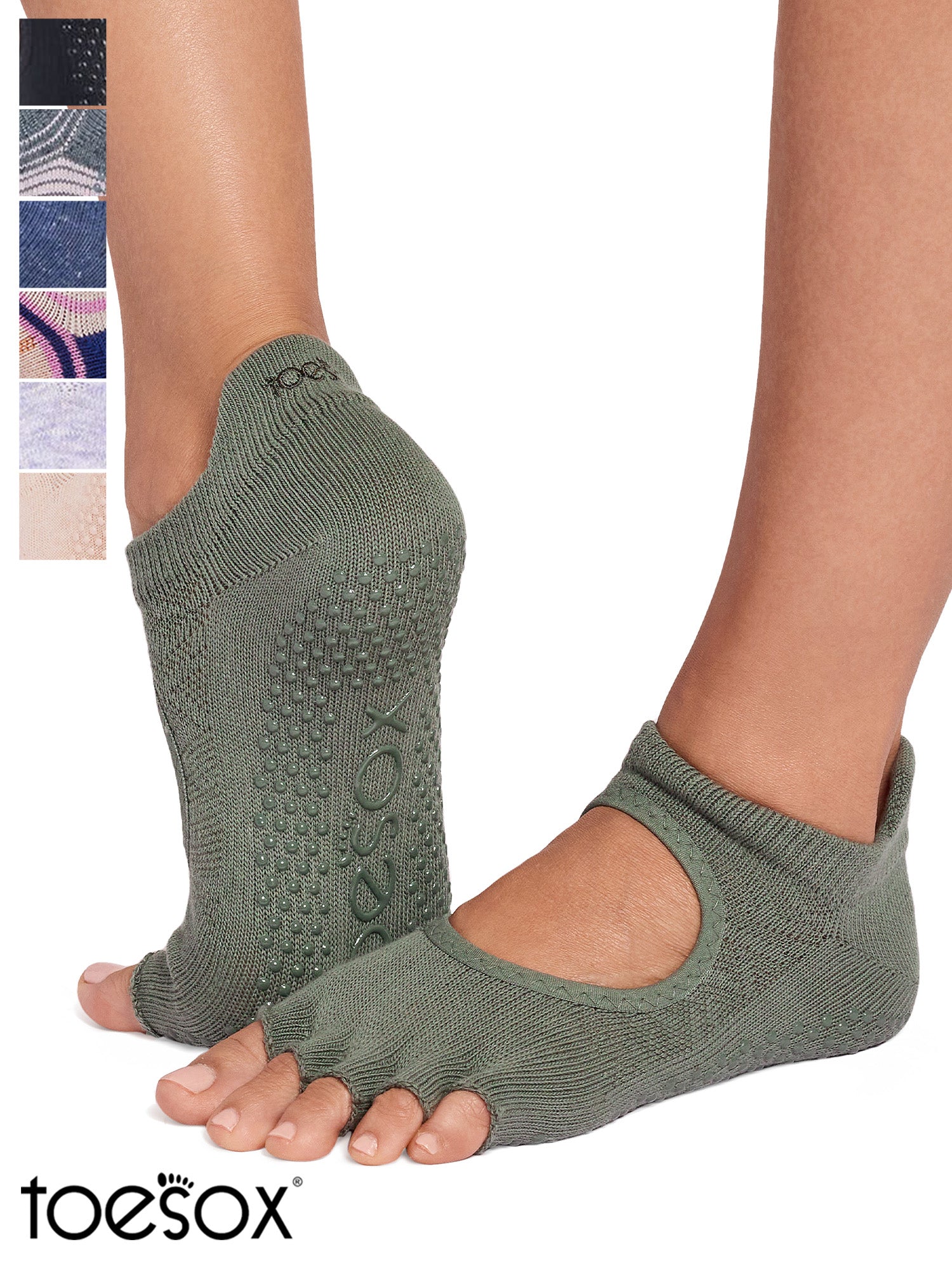 [ToeSox] Bellarina Half-Toe Grip Socks / Yoga Pilates Anti-Slip Socks 24FW_D3