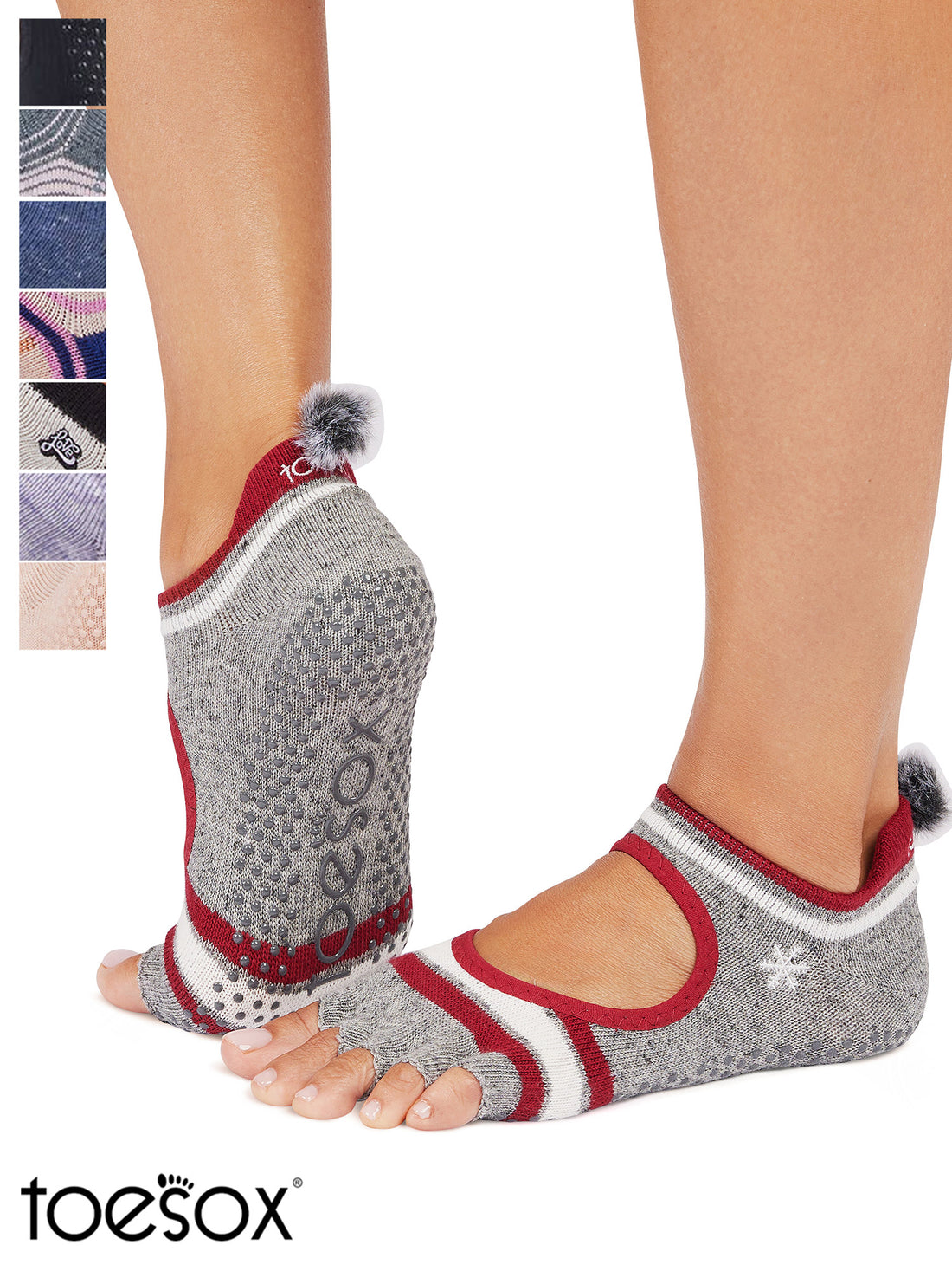 [ToeSox] Bellarina Half-Toe Grip Socks / Yoga Pilates Anti-Slip Socks 24FW_D3