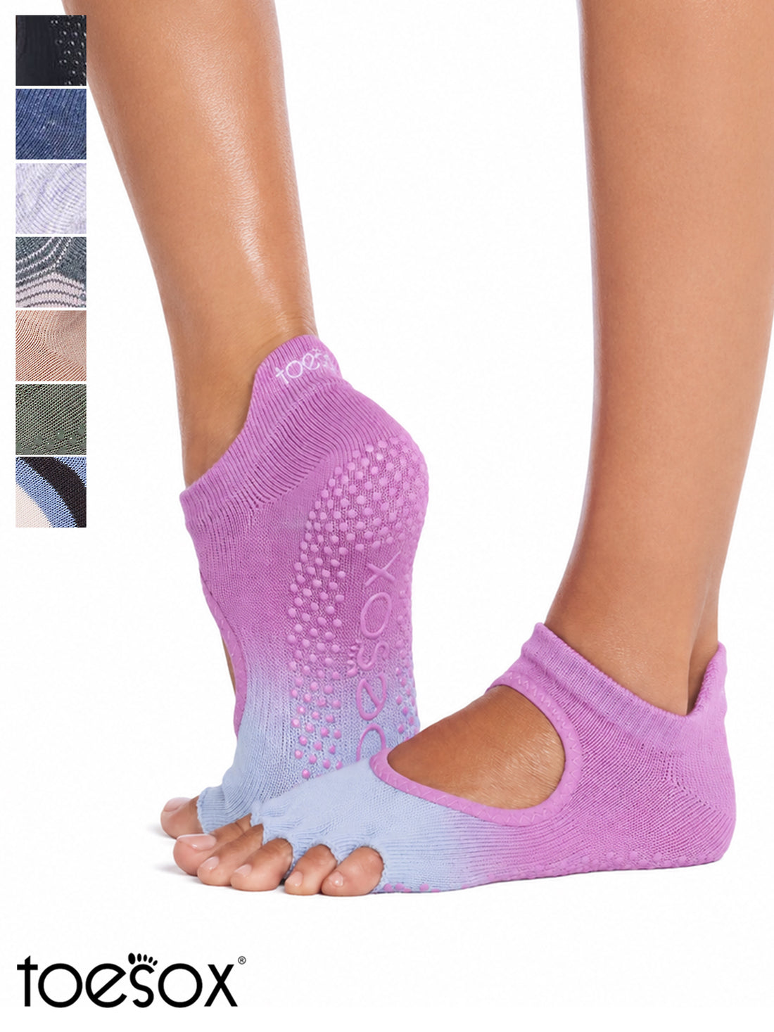 [ToeSox] Bellarina ベラリナ（Half-Toe／つま先なし） グリップ ソックス ／ ヨガ ピラティス 滑り止め付 靴下 26FW_D1