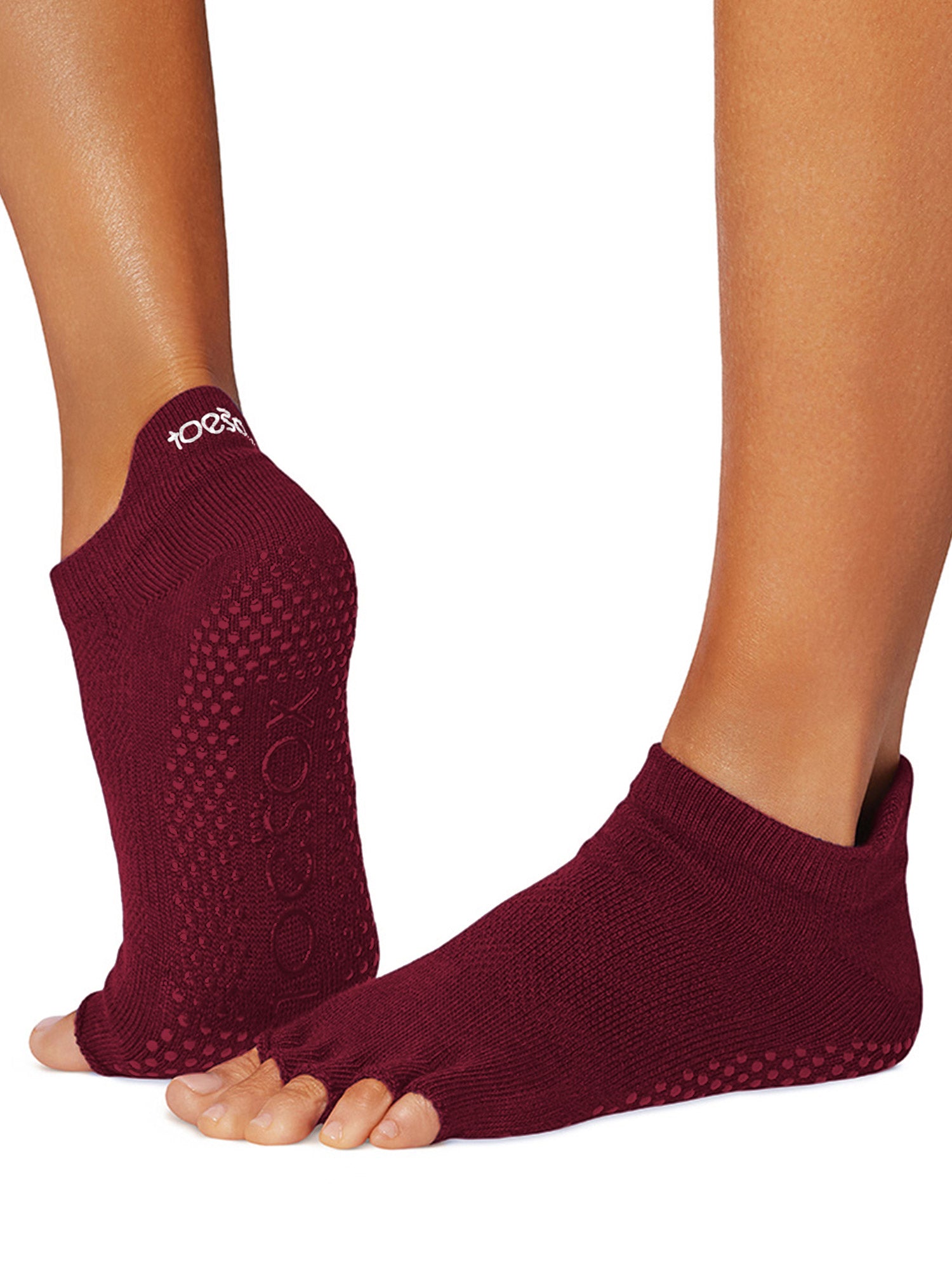 [ToeSox] Low Rise ローライズ（Half-Toe／つま先なし） グリップ ソックス ／ ヨガ ピラティス 滑り止め付 靴下 25FW_D1