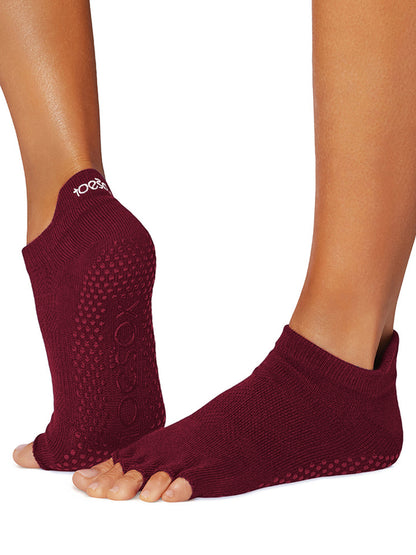 [ToeSox] Low Rise ローライズ（Half-Toe／つま先なし） グリップ ソックス ／ ヨガ ピラティス 滑り止め付 靴下 25FW_D1