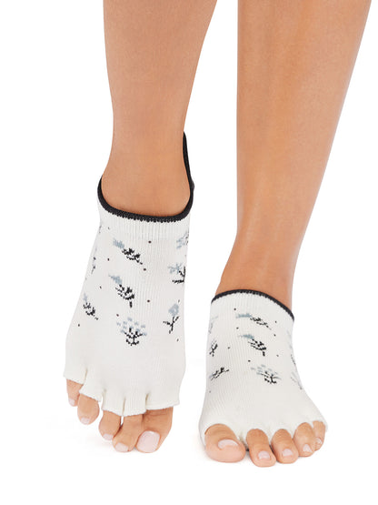 [ToeSox] Low Rise ローライズ（Half-Toe／つま先なし） グリップ ソックス ／ ヨガ ピラティス 滑り止め付 靴下 25FW_D1