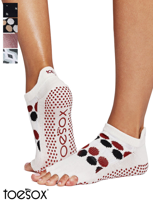 [SALE][ToeSox] Low Rise ローライズ（Half-Toe／つま先なし） グリップ ソックス ／ ヨガ ピラティス 滑り止め付 靴下 [GWS]