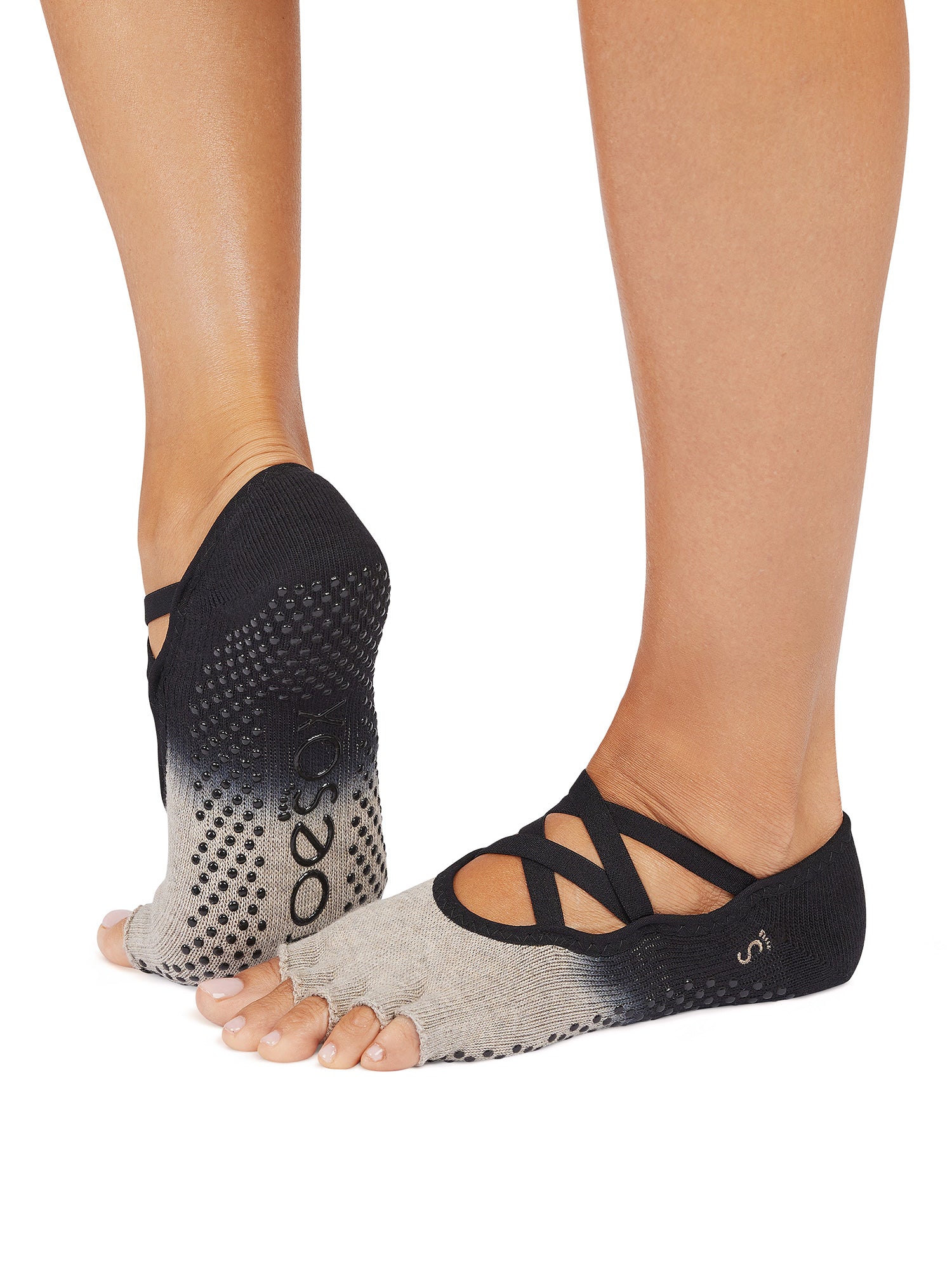 [ToeSox] Elle エル（Half-Toe／つま先なし）グリップ ソックス ／ ヨガ ピラティス 滑り止め付 靴下 25FW_D1