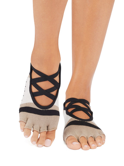[ToeSox] Elle エル（Half-Toe／つま先なし）グリップ ソックス ／ ヨガ ピラティス 滑り止め付 靴下 25FW_D1