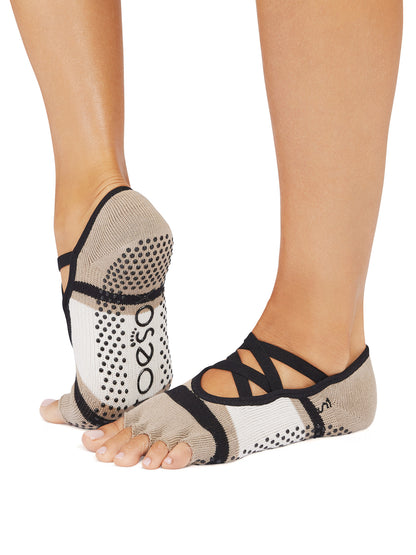 [ToeSox] Elle エル（Half-Toe／つま先なし）グリップ ソックス ／ ヨガ ピラティス 滑り止め付 靴下 25FW_D1