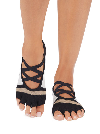 [ToeSox] Elle エル（Half-Toe／つま先なし）グリップ ソックス ／ ヨガ ピラティス 滑り止め付 靴下 25FW_D1