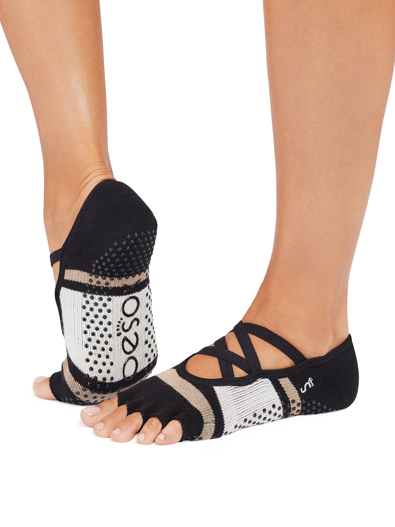[ToeSox] Elle エル（Half-Toe／つま先なし）グリップ ソックス ／ ヨガ ピラティス 滑り止め付 靴下 25FW_D1