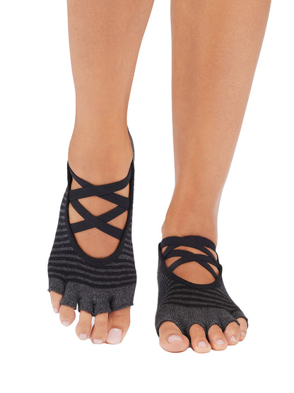 [ToeSox] Elle エル（Half-Toe／つま先なし）グリップ ソックス ／ ヨガ ピラティス 滑り止め付 靴下 25FW_D1