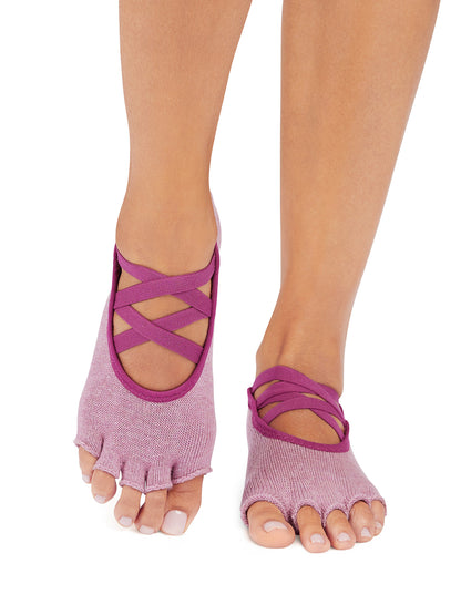 [ToeSox] Elle エル（Half-Toe／つま先なし）グリップ ソックス ／ ヨガ ピラティス 滑り止め付 靴下 25FW_D2