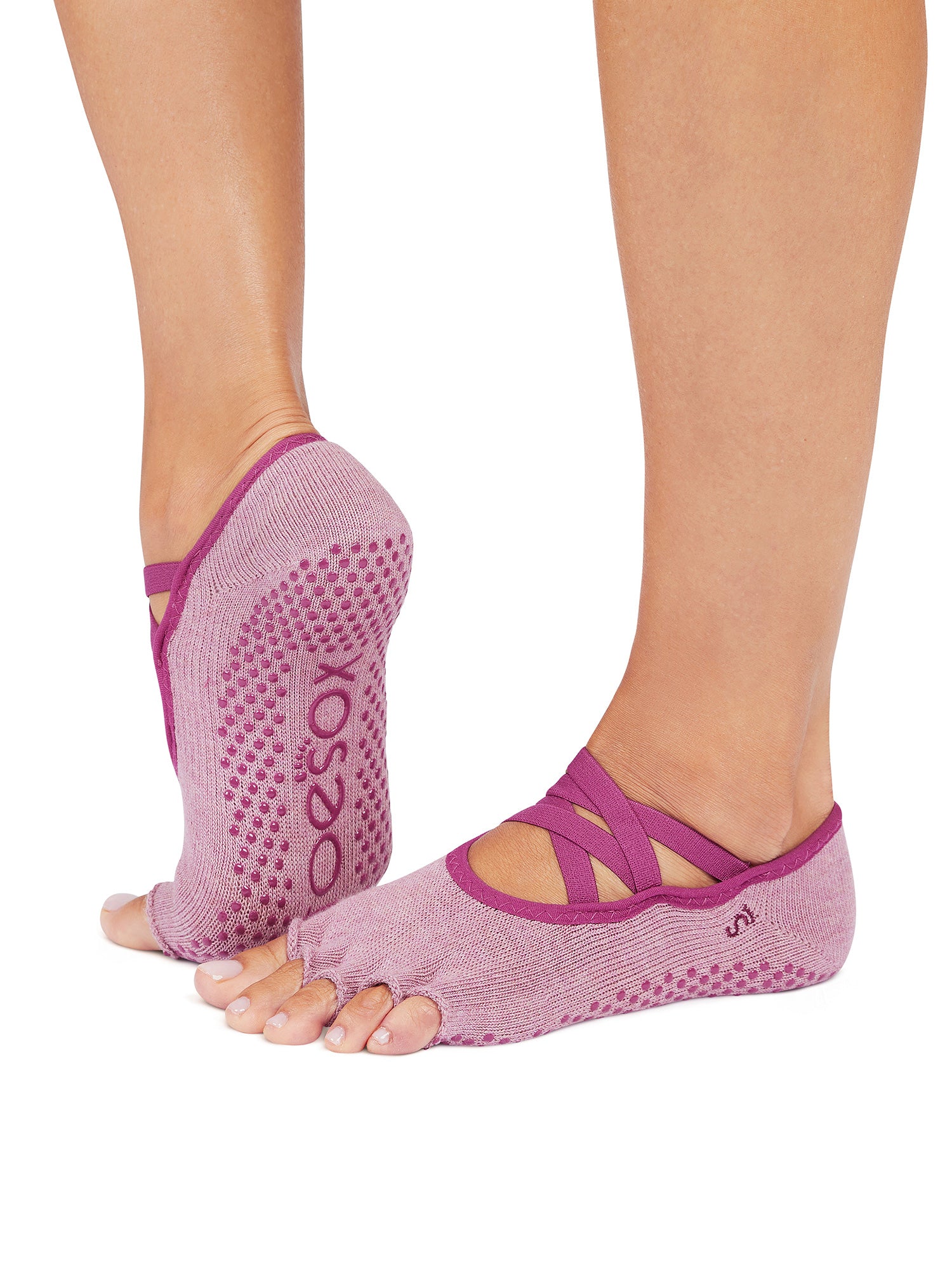 [SALE][ToeSox] Elle エル（Half-Toe／つま先なし）グリップ ソックス ／ ヨガ ピラティス 滑り止め付 靴下  [EX]